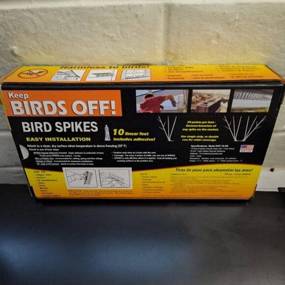 KEEP BIRDS OFF 10 linear 1-ft x 3 in wide strips -Harmless to birds. - Picture 5 of 6